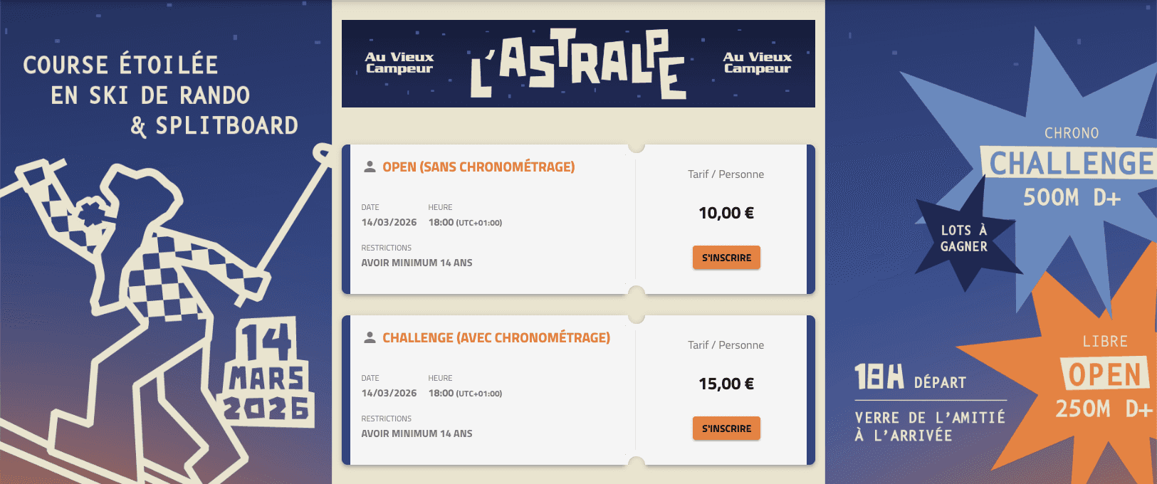 L'Astralpe 2026, course de ski de randonnée au crépuscule à l'Alpe d'Huez